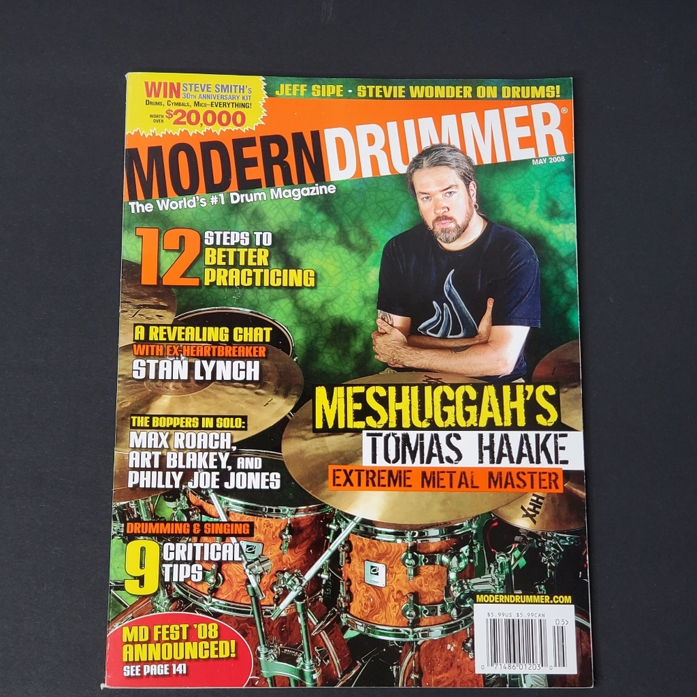 Modern Drummer Magazine - May 2008 Issue Featuring Tomas Haake